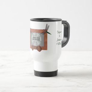 Mug De Voyage Cadre Libellule Photo de Mariage Personnalisée