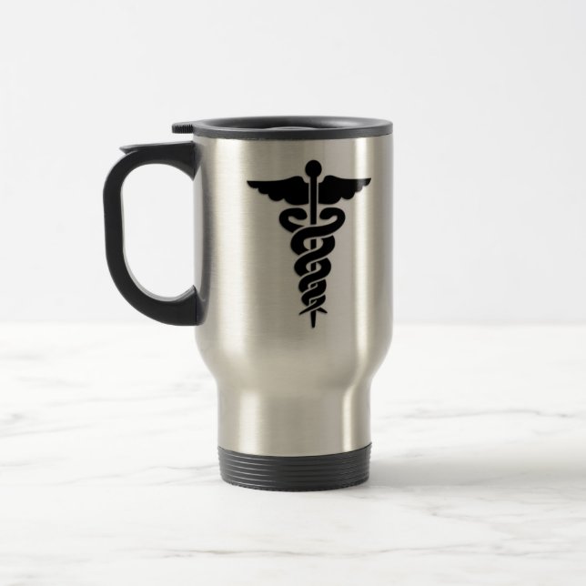 Mug De Voyage Caducée Médicale de symbole (Gauche)