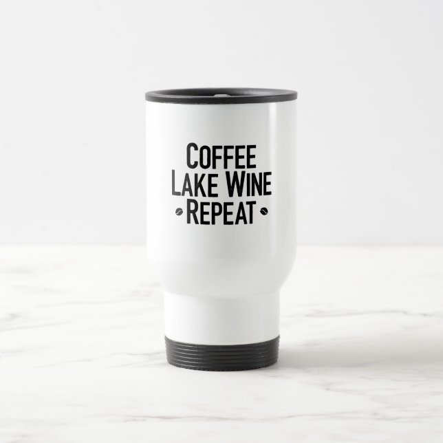 Mug De Voyage Café comme vin Répéter (Centre)