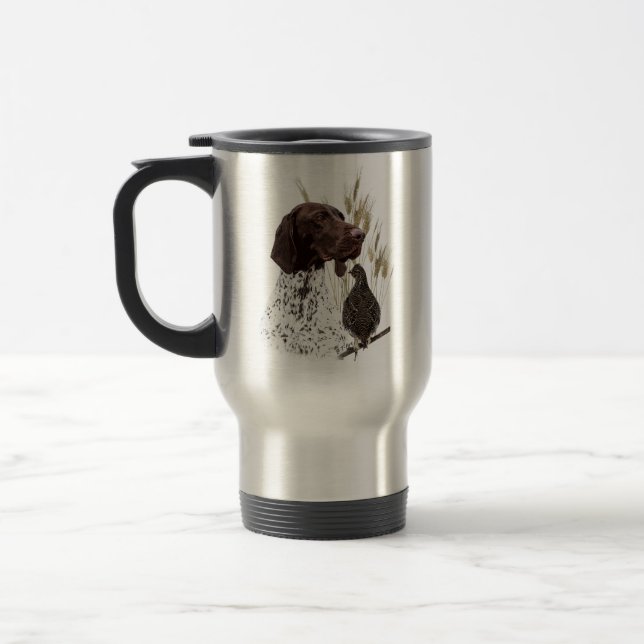 Mug De Voyage Café de la carte postale Allemande Pointeurs Racco (Gauche)