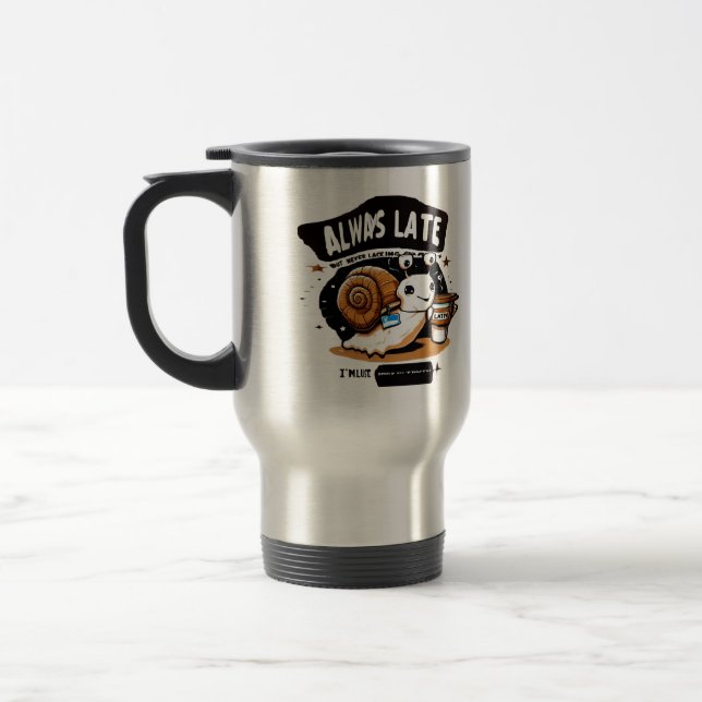 Mug De Voyage Café Fort Pour Personne En Retard (Gauche)