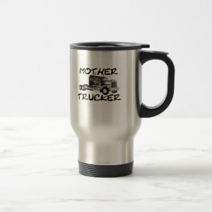 MUG DE VOYAGE CAMIONNEUR DE MÈRE - NOIR ET BLANC