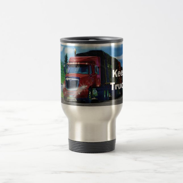 Mug De Voyage Camions pour camions et camionneurs (Centre)