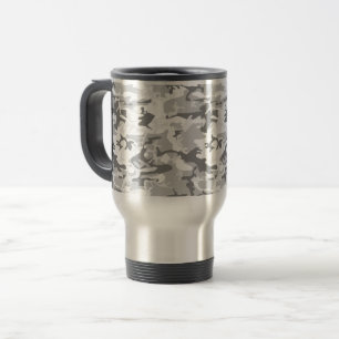 Mug De Voyage Camouflage neige hivernale gris, Militaire, Armée