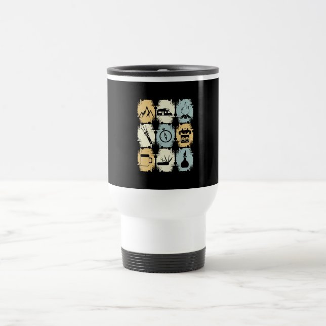 Mug De Voyage Camping - Camping Stuff Retro (Centre)