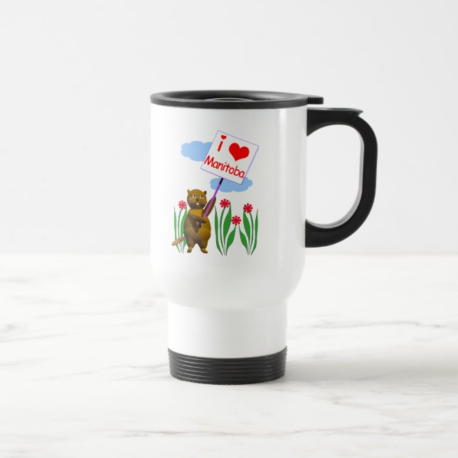 Mug De Voyage Canada Beaver Loves Manitoba (Droite)