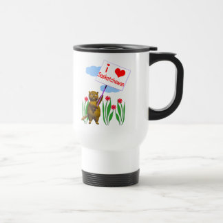 Mug De Voyage Canadian Beaver Loves Saskatchewan