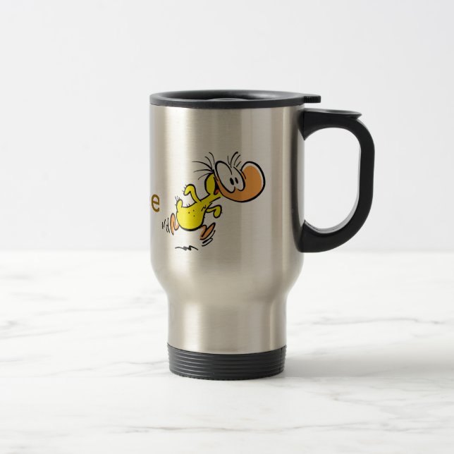 Mug De Voyage Canard de bande dessinée d'humour de café drôle (Droit)