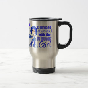 Mug De Voyage Cancer du colon sali avec la fille fausse