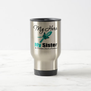 Mug De Voyage Cancer ovarien mon héros ma soeur