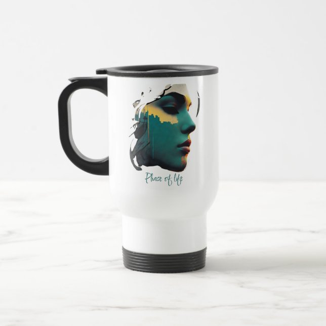 Mug De Voyage Canette de voyage d'art Cityscape | Style Commutat (Gauche)