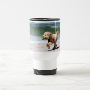 Mug De Voyage Caniche - abricot - jeu de caniche