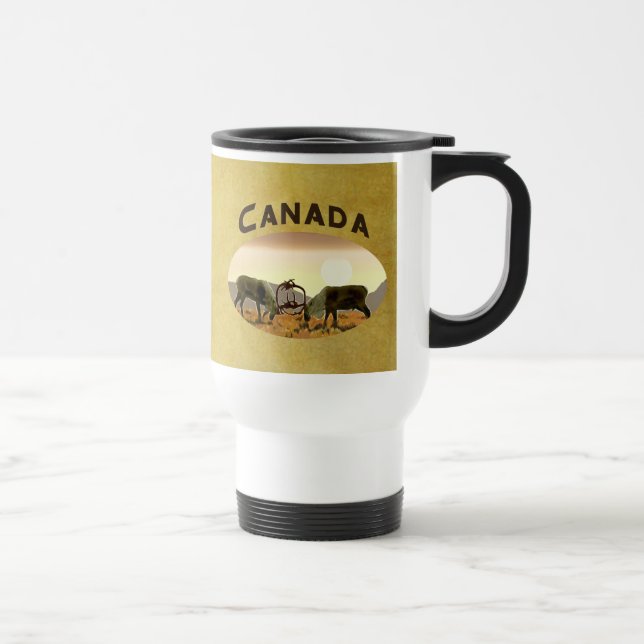 Mug De Voyage Caribou Duel - Canada (Droite)