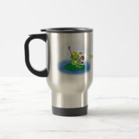 Caricature amusante de grenouille verte