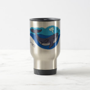 Mug De Voyage Caricature de baleine mignonne et de baleine de ve