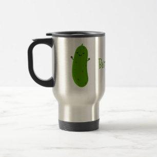 Mug De Voyage Caricature de cornichon joyeux