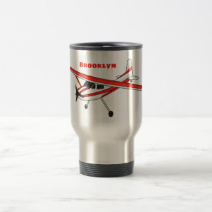 Mug De Voyage Caricature de l'avion à train de vélo