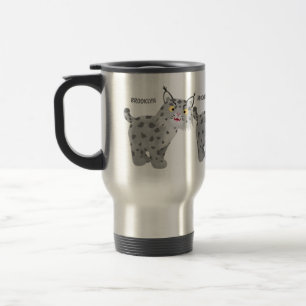 Mug De Voyage Caricature de lynx de lynx de lynx