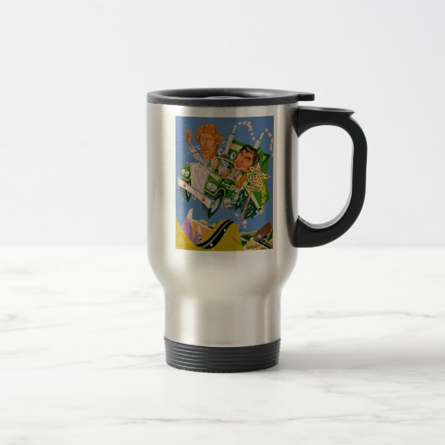 Mug De Voyage Caricature de Movin' On Blue Sky (Droit)