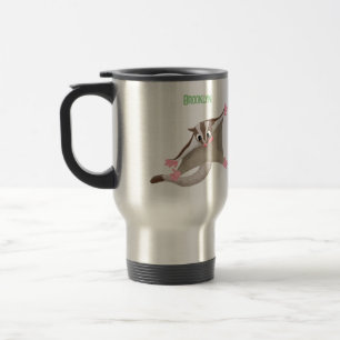 Mug De Voyage Caricature de planeur de sucre joyeux