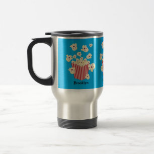 Mug De Voyage Caricature de pop-corn drôles