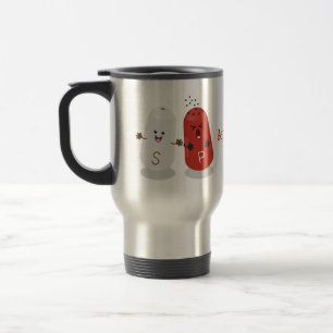 Mug De Voyage Caricature de shakers de sel et de poivre de Cute