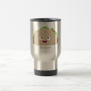 Mug De Voyage Caricature joli sourire taco dessin animé