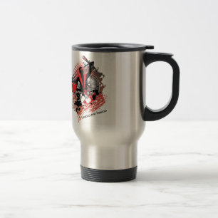 Mug De Voyage Carnaval abstrait Panman en rouge blanc et noir