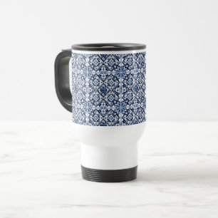 Mug De Voyage Carrelage méditerranéen, Portugais, Azulejo, Majol