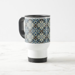 Mug De Voyage Carrelage méditerranéen, Portugais, Azulejo, Majol