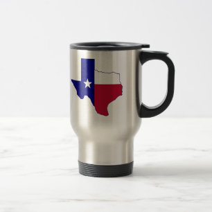 Mug De Voyage Carte de drapeau du Texas