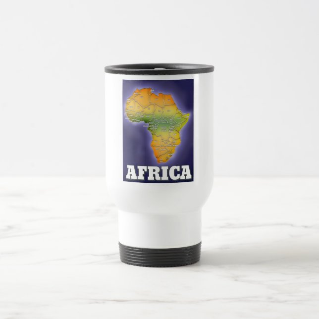 Mug De Voyage Carte de l'afrique (Centre)