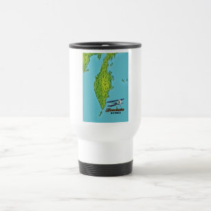Mug De Voyage Carte de voyage de la Péninsule du Kamchatka Russi