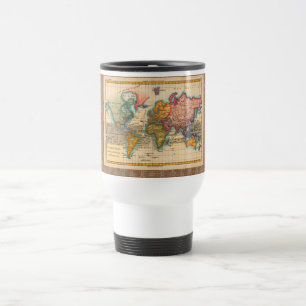 Mug De Voyage Carte du Monde 1780 Bonne Antique Planisphère