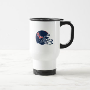 Mug De Voyage Casque Ole Miss Football bleu foncé