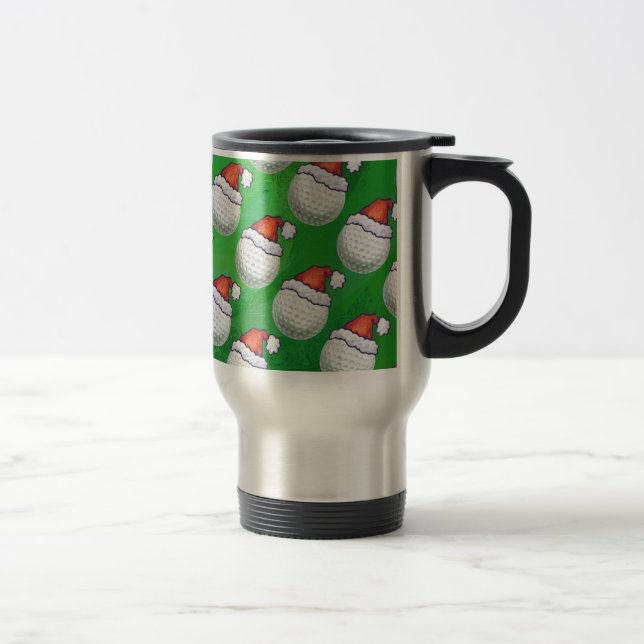 Mug De Voyage Casquettes de Noël de boule de golf (Droit)