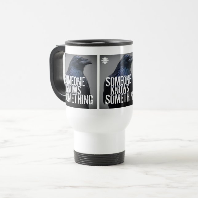 Mug De Voyage CBC Quelqu'Un Sait Quelque Chose (Devant gauche)