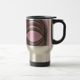 Mug De Voyage cercles se chevauchant dans l'arrière - plan viole