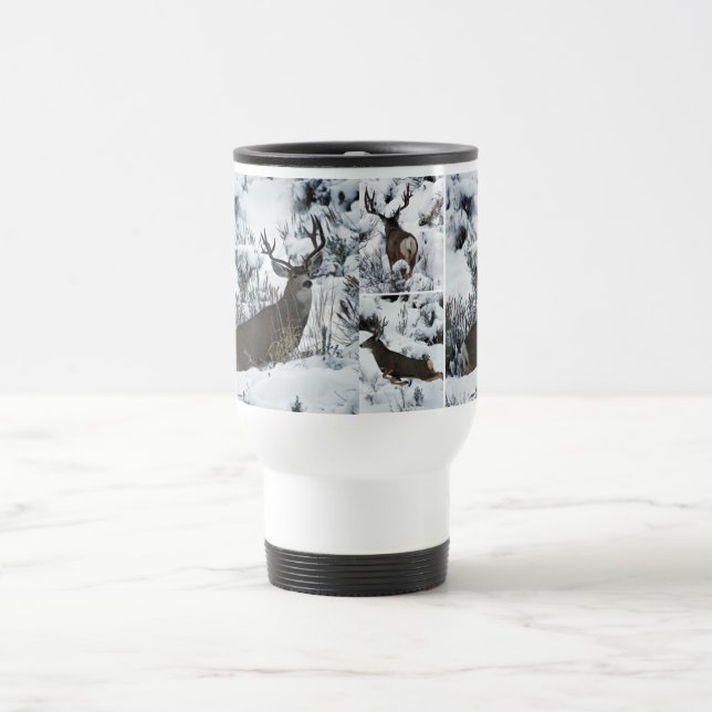 Mug De Voyage Cerfs communs mûrs de mâle (Centre)