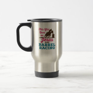 Mug De Voyage Cette fille tourne sur Jésus et la course de baril