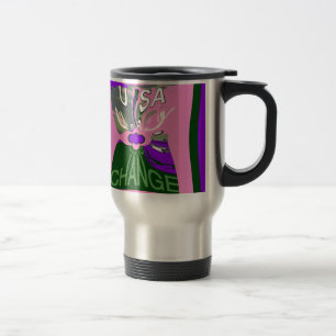 Mug De Voyage Changement Rose Hillary USA Nous Sommes Plus Forts