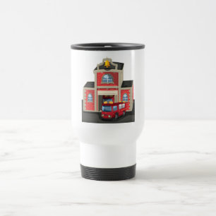 Mug De Voyage Chantier d'incendie et Camion d'incendie