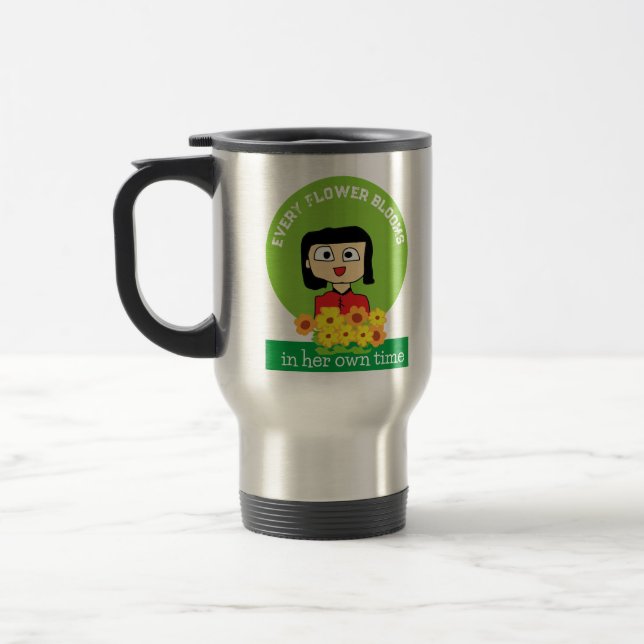 Mug De Voyage chaque fleur fleurit de son propre temps (Gauche)