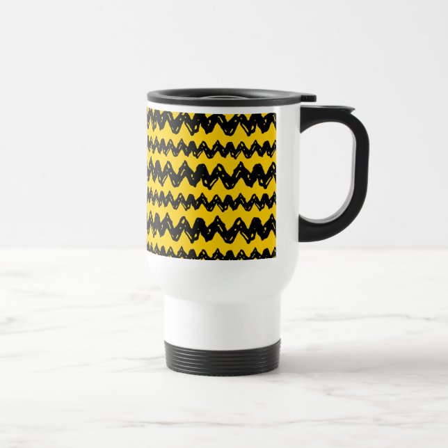 Mug De Voyage Charlie Brown Zig Zag Motif (Droite)