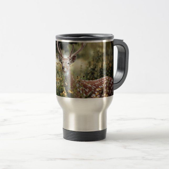 Mug De Voyage Chasse au cerf de Whitetail Buck (Devant droit)