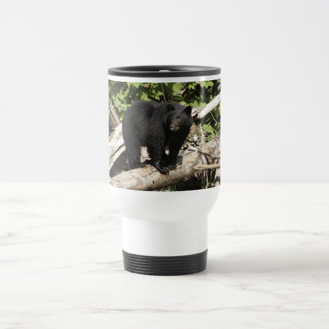 Mug De Voyage Chasse Ours Noir Sauvage Photo Faune (Centre)