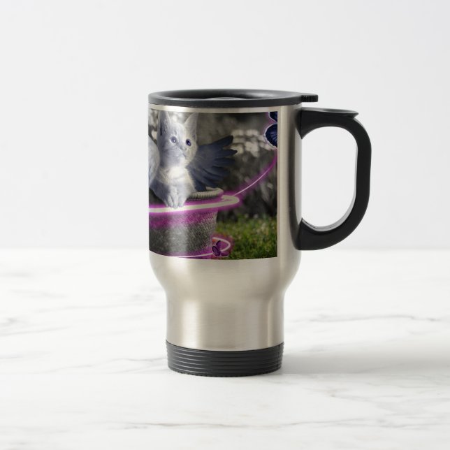 Mug De Voyage chat ange (Droit)
