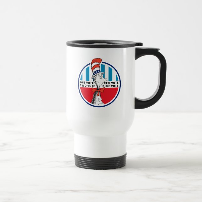 Mug De Voyage Chat dans le Casquette | Un vote, deux votes (Droite)