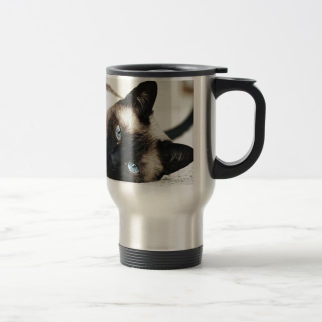 Mug De Voyage Chat de Siamese (Droit)