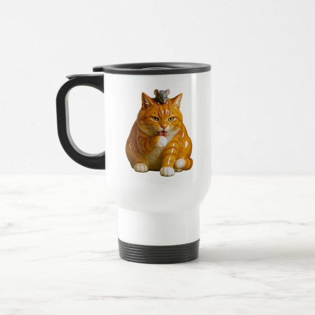 Mug De Voyage Chat dodu (Gauche)